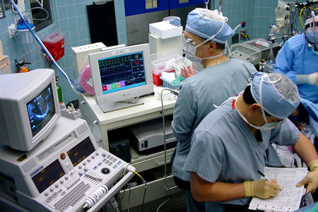 TEE in use, CV anesthesiology OR scene