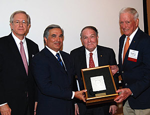 Dr. Francisco G. Cigarroa recognized at joint meeting of Cooley and DeBakey surgical societies.