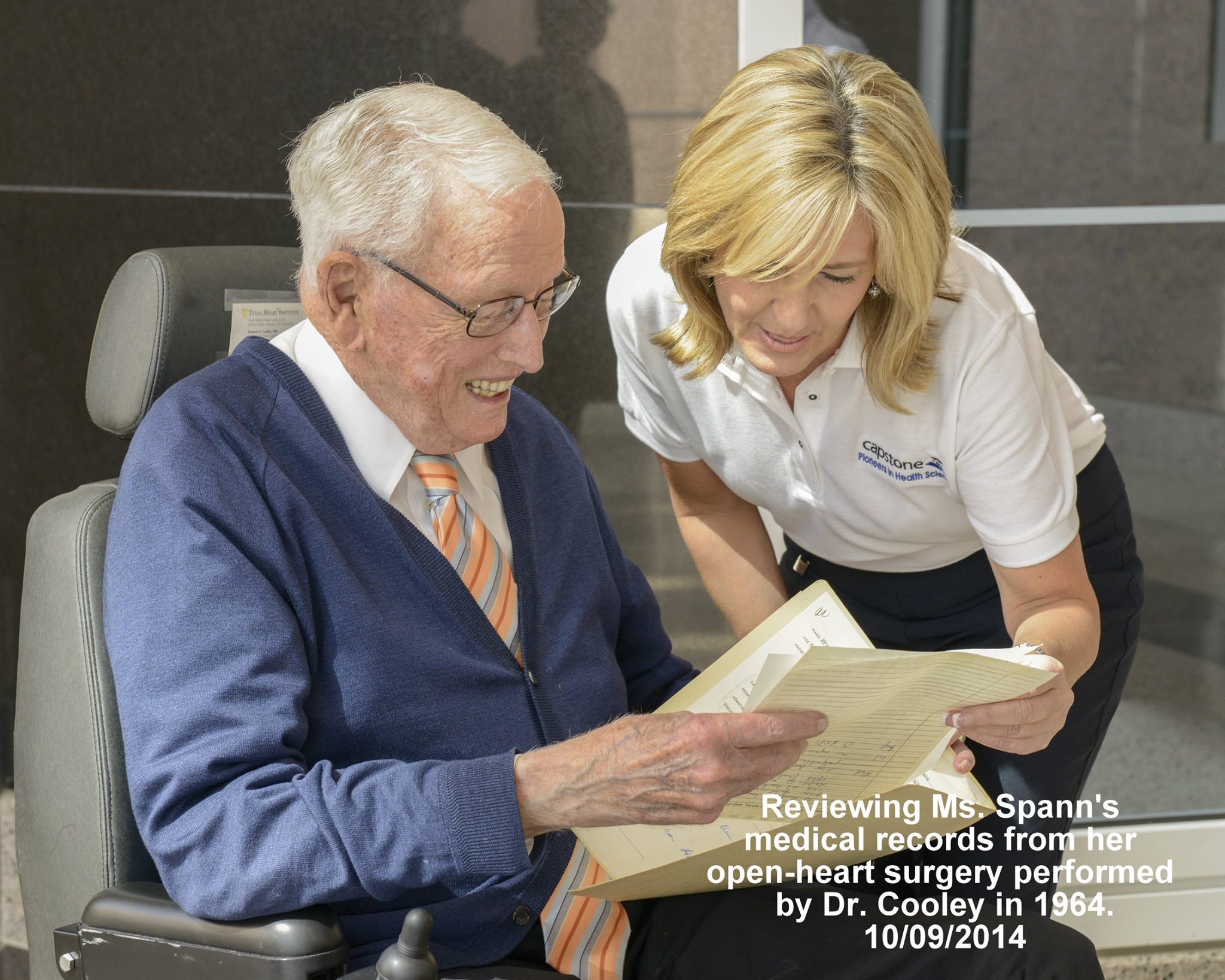 Dr. Denton Cooley and Donna Spann