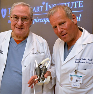 Bud Frazier, MD and Billy Cohn, MD with the Heartmate II pumps. Bud Frazier, MD and Billy Cohn, MD with the Heartmate II pumps.