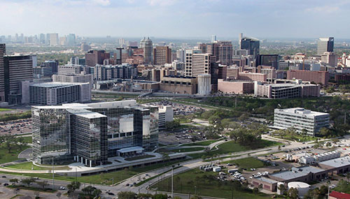 McNair campus, Texas Medical Center (foreground) McNair campus, Texas Medical Center (foreground)