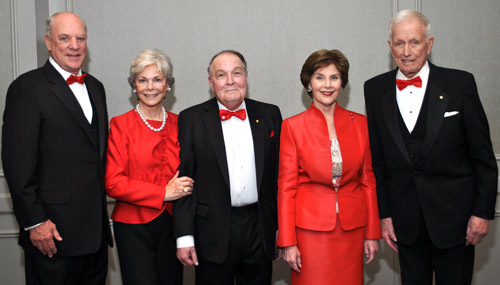 L to R: Bob and Janice McNair; James T. Willerson, MD; Mrs. Laura W. Bush; Denton A. Cooley, MD L to R: Bob and Janice McNair; James T. Willerson, MD; Mrs. Laura W. Bush; Denton A. Cooley, MD