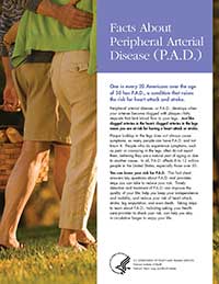 Facts About PAD from National Heart Lung, Blood Institute (PDF)