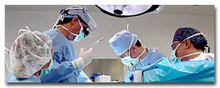 Operating room scene at the Cullen Cardiovascular Research Laboratories Operating room scene at the Cullen Cardiovascular Research Laboratories