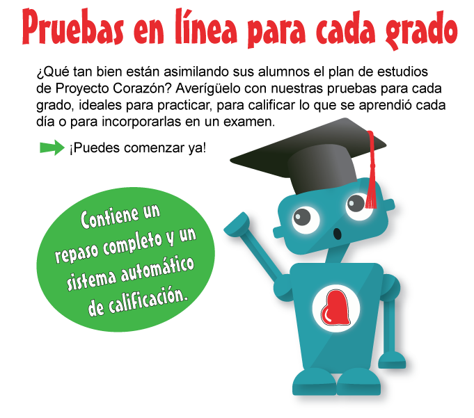 Pruebas en linea para cada grado